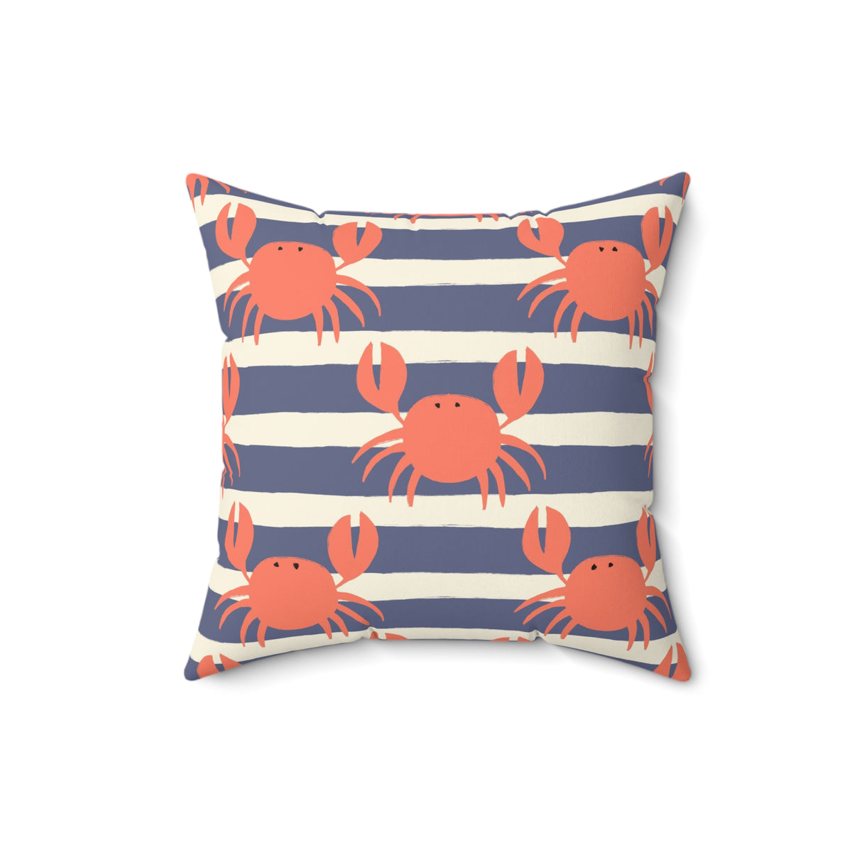 Coastal Crab Dance Square Pillow