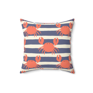 Coastal Crab Dance Square Pillow