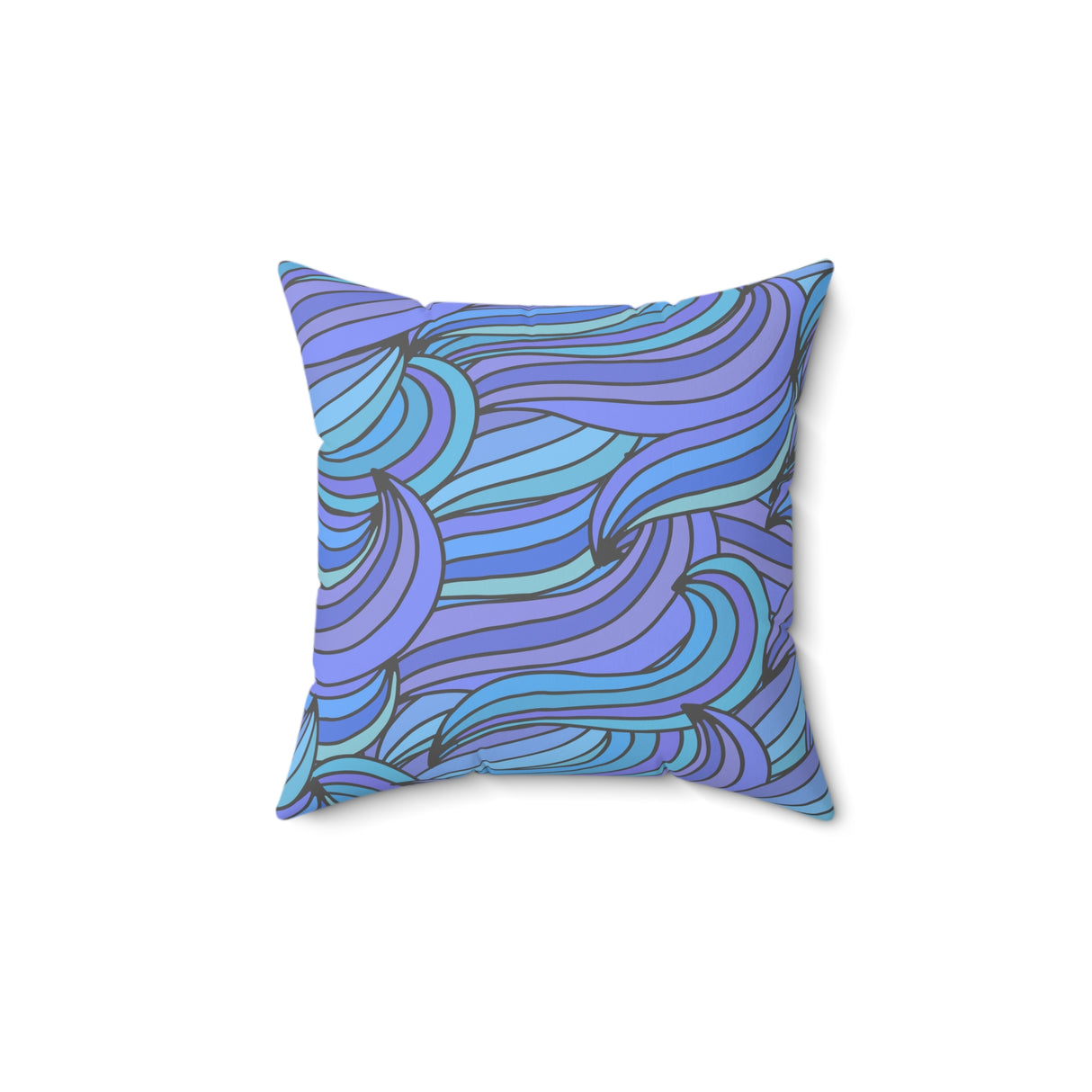 Abstract Ocean Flow Square Pillow