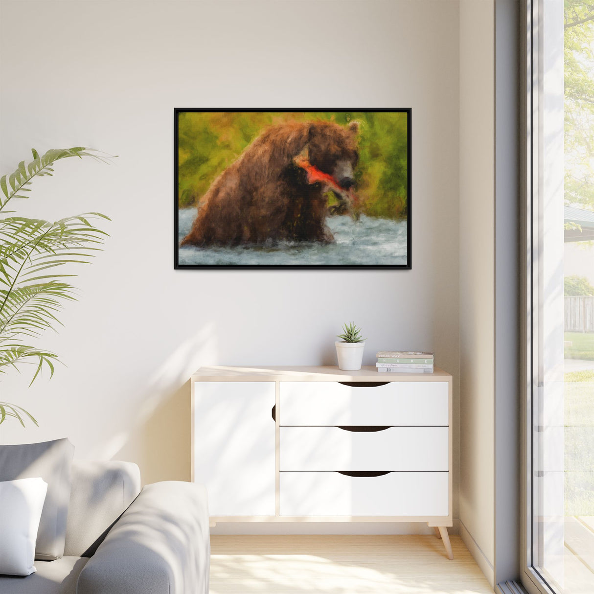 Brown Bear Fishing for Salmon, Katmai National Park