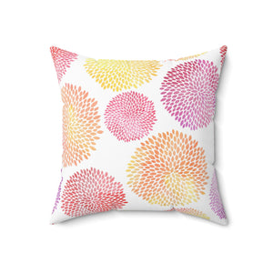 Floral Burst Radiance Square Pillow