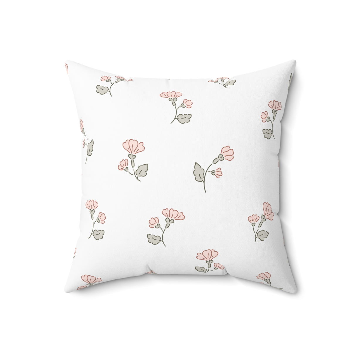 Midnight Blossom Elegance Square Pillow