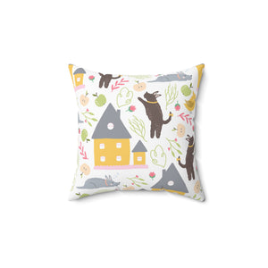 Countryside Whimsy Square Pillow