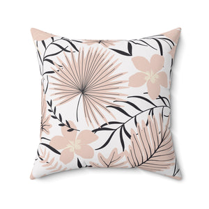 Soft Blush Botanicals Square Pillow