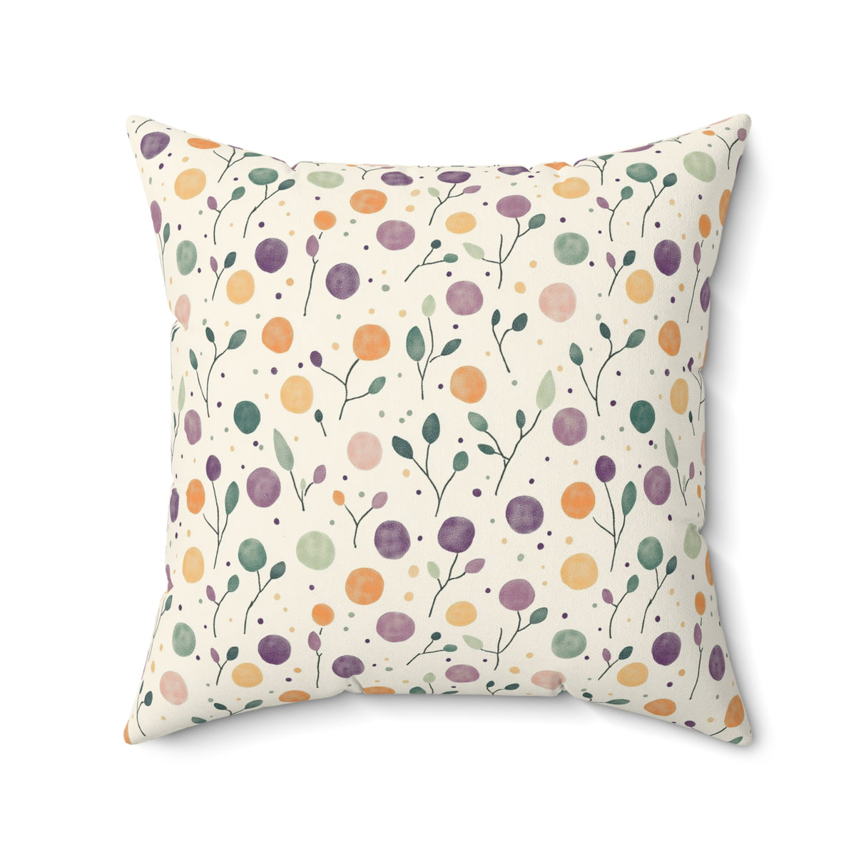 Whimsical Harvest Dots Square Pillow