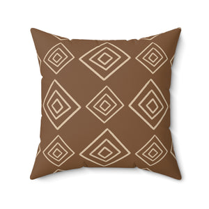 Rustic Tribal Diamond Square Pillow