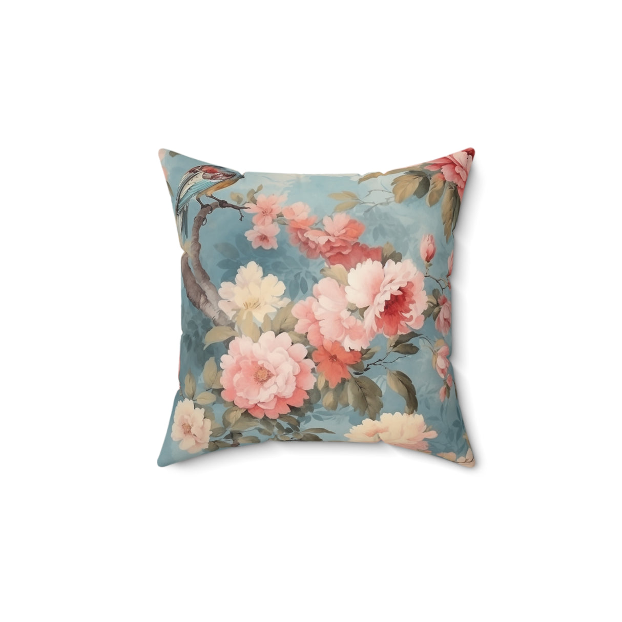 Chinoiserie Bloom Elegance Square Pillow