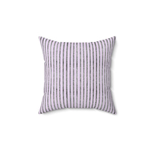 Glittering Lavender Stripes Square Pillow