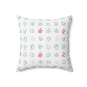 Pastel Pebble Dots Square Pillow