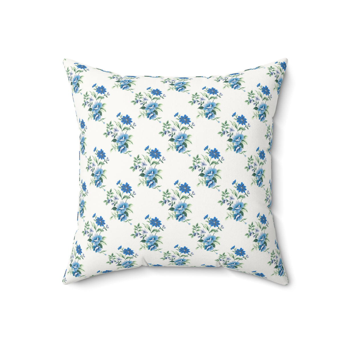 Blue Floral Elegance Pillow