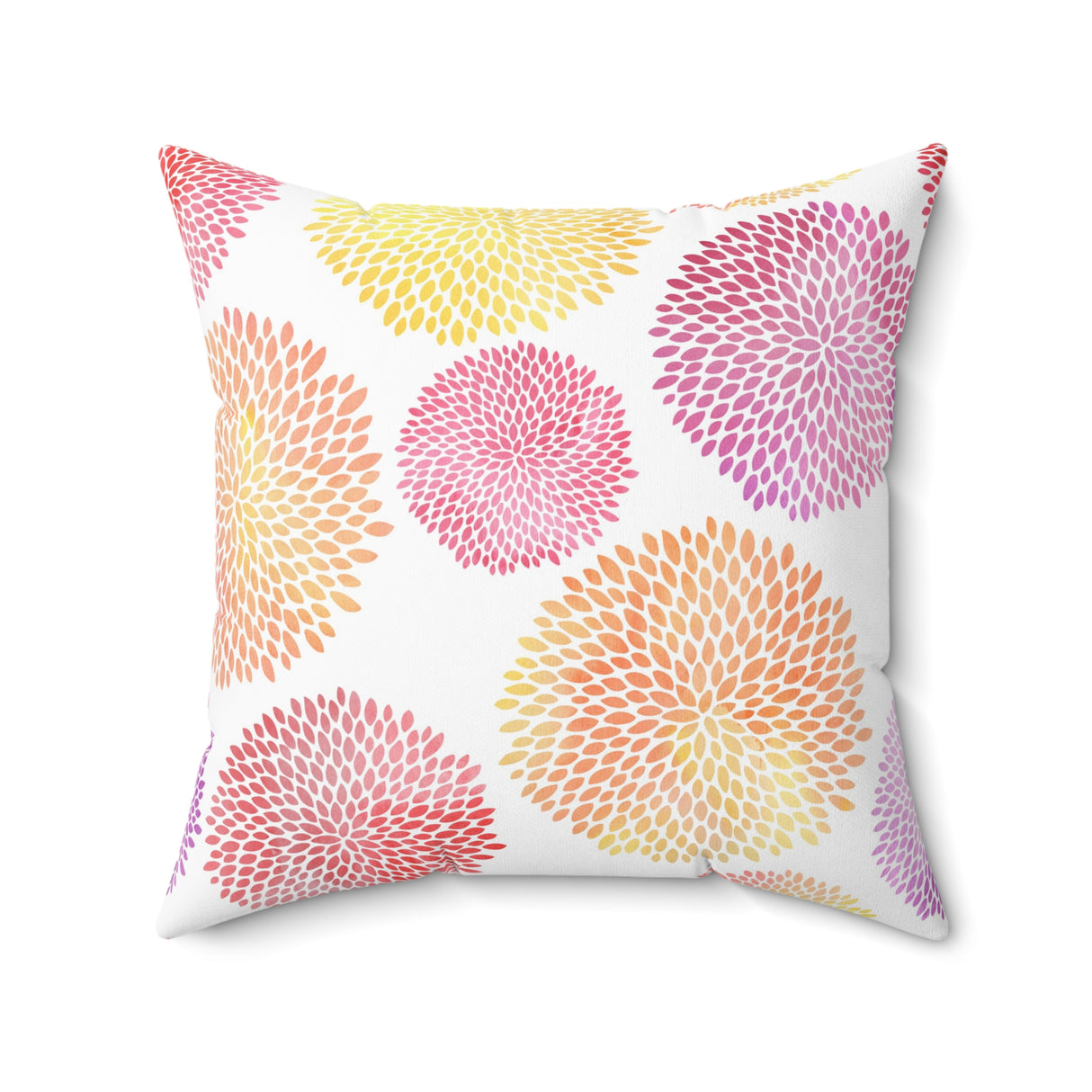 Floral Burst Radiance Square Pillow